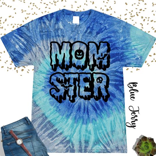 Discover Momster Tie Dye Halloween Shirt