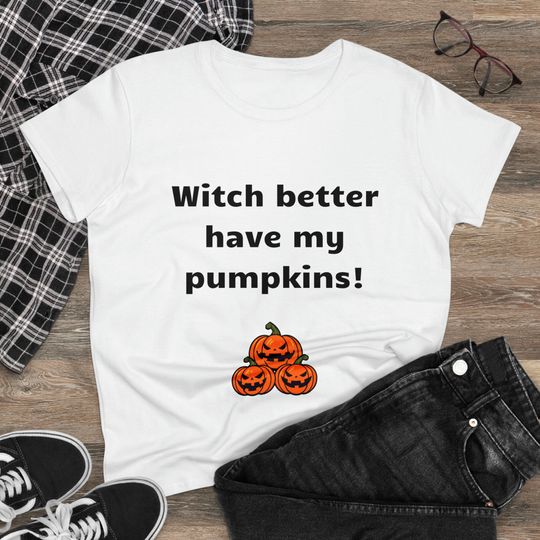 Discover Witch better have my pumpkins Shirt, Pumpkin Season Shirt, Halloween Shirt, Funny Halloween Shirt, Spooky Season Shirt, Gift for Her.