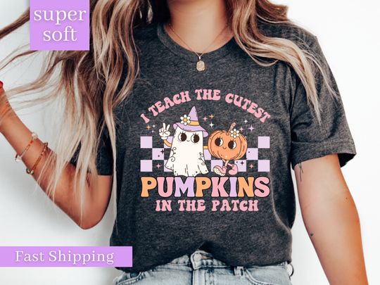 Discover Cute Pumpkin Teacher Shirt for Fall