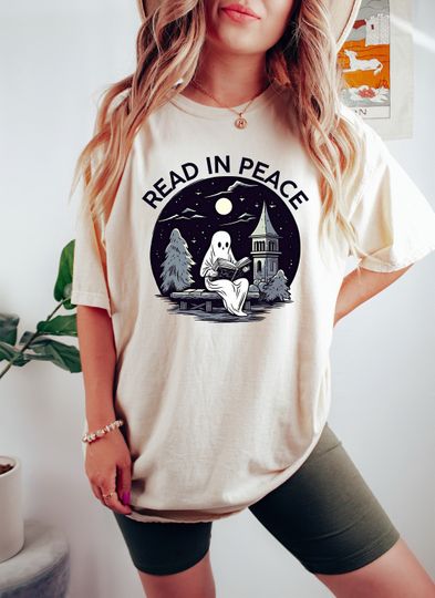 Discover Ghost Book Lover Halloween T-Shirt
