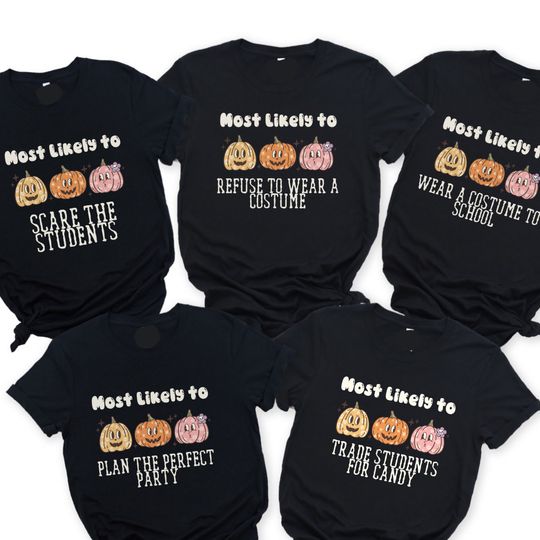Discover Funny Teacher Matching Halloween Group Shirt