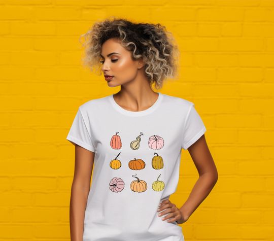 Discover Pumpkins Allover Halloween Crewneck Shirt