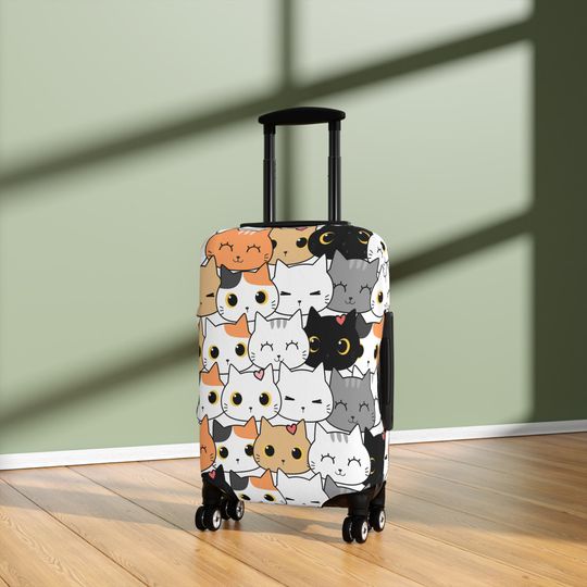 Discover Cat Suitcase Cover Kitten Cabin Baggage Cover Cat Pattern Suitcase
