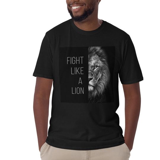 Discover Fight Like A Lion Unique Design Short-Sleeve Unisex T-Shirt Cotton Mens t-shirt