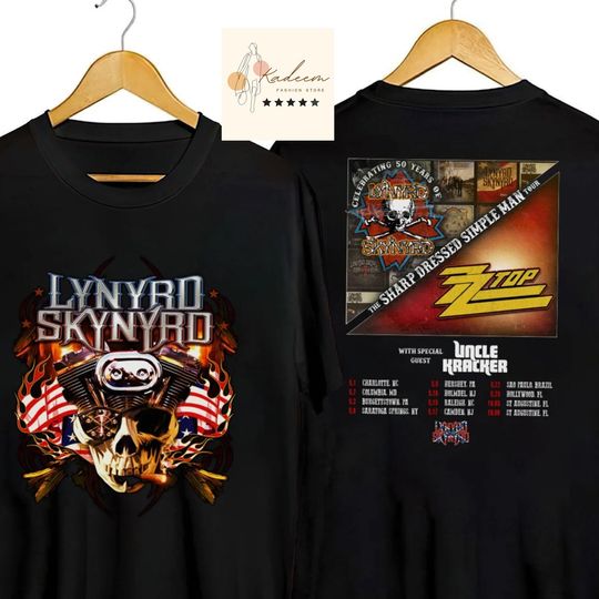 Discover Vintage Lynyrd Skynyrd Tour 2023 Shirt, Lynyrd Skynyrd Band Fan Shirt