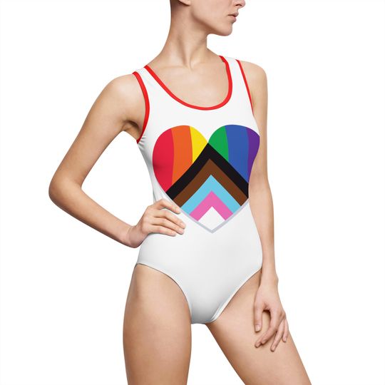 Discover Women's Classic One-Piece Swimsuit - LGBTIQA+ Flag