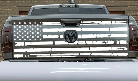 Discover American Flag Truck Decal