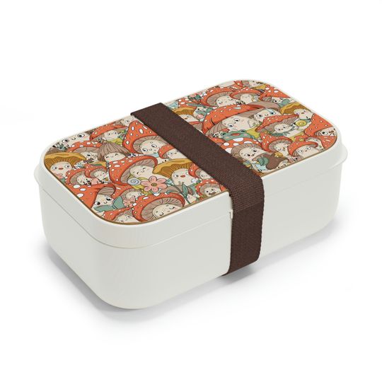 Discover Kawaii Mushroom Bento Lunch Box - Chibi Design Lunch Box