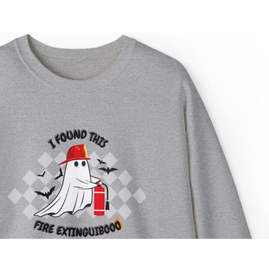 Discover Fireman ghost Unisex Heavy Blend Crewneck tshirt, Extinguisher Inspired Halloween shirt
