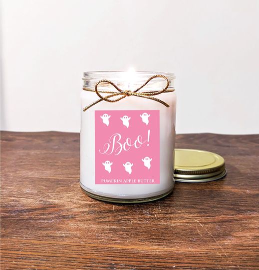 Discover Pink Ghost Candle Halloween Decor Pumpkin Spice Fall Candle