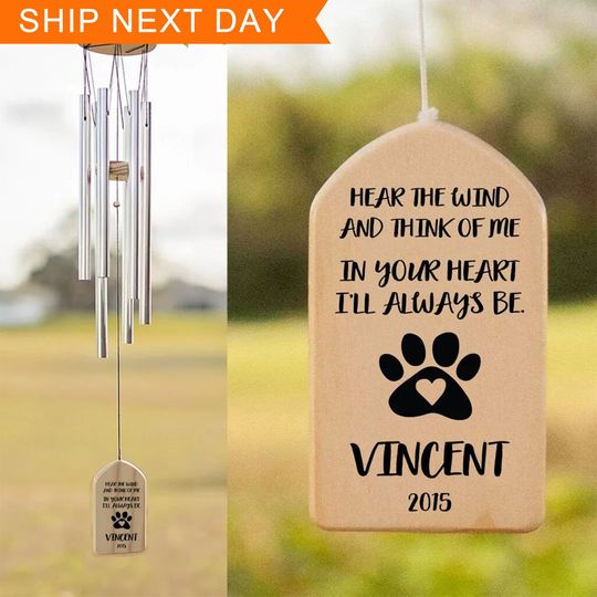Discover Personalized  Pet Wind Chimes, Pet Memorial Wind Chime Personalized