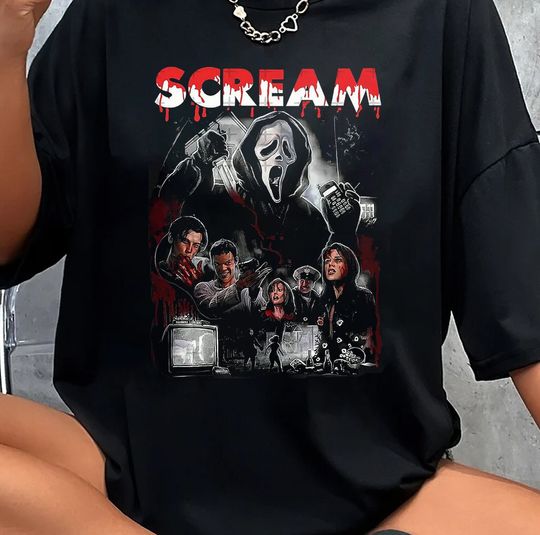 Discover Horror Movie "Scream" Halloween Tshirt