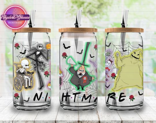 Discover Horror Nightmare Killers 16oz Libbey Glass Can