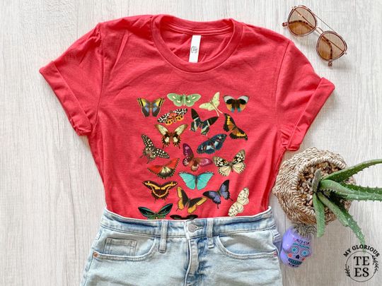 Discover Vintage Butterfly Collage Shirt - Butterfly Lover Gift