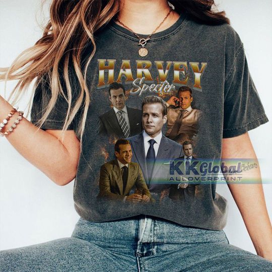 Discover Harvey Specter Vintage Graphic T-Shirt, Suits Movie Homage TV Shirt