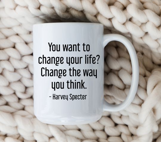 Discover Harvey Specter Quote Mug | Suits Fan Coffee Cup | Lawyer Gift for Attorney
