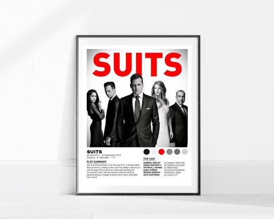 Discover Suits TV Show Poster Print - Sitcom Wall Art
