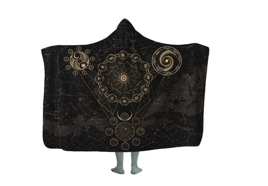 Discover Sky Signs Hooded Blanket, Hooded Blanket