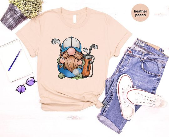 Discover Funny Golf Shirt, Golf Gifts, Gifts for Dad, Cute Gnome Tshirt, Golfing Gnome T-Shirt