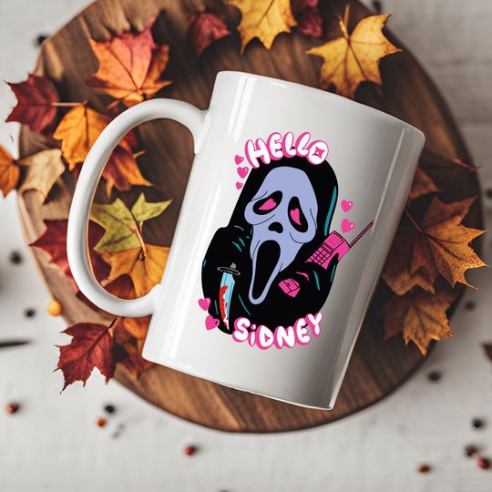 Discover Scary Hello Sydney Halloween Ghostface Mug
