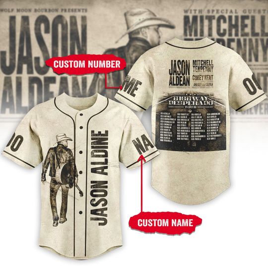 Discover Customized Jason Aldean Baseball Jersey, Highway Desperado Tour, Try That In A Small Town