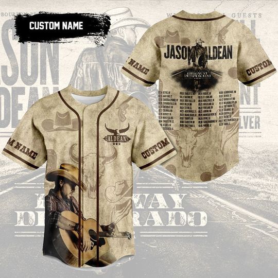 Discover Customized Jason Aldean Baseball Jersey, Highway Desperado 2023 Tour