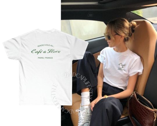 Discover Cafe de Flore Paris Y2K Tee Aesthetic T-Shirt | Style Paris Cafe Tee