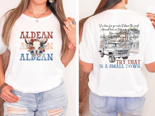 Discover Try that in a Small Town Shirt,Jason Aldean Tee,Country Music Concert Shirt