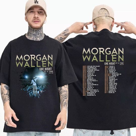 Discover Wallen Western One Night At A Time 2023 World Tour Shirt, Wallen Western Shirt
