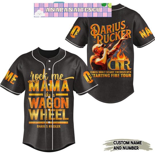 Discover Darius Rucker Baseball Jersey, Rock Me Mama Like A Wagon Wheel Shirt