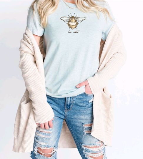 Discover Bee Still Graphic T-Shirt, Love Bees Design