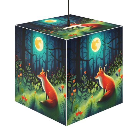 Discover Fox in the Flowers Light Cube Lamps