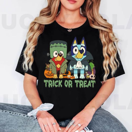 Discover Trick Or Treat BlueyDad Halloween Shirt Vintage BlueyDad Halloween T-shirt