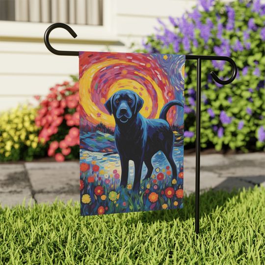 Discover Garden Banner Dog Lover Garden Flag