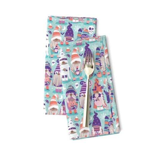 Discover Halloween Gnomes Dinner Napkins Trick Or Treat October Mummy