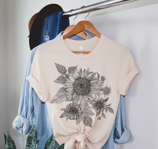 Discover Sunflower Graphic Tee, Sunflower T-Shirt, Nature Shirt for Women