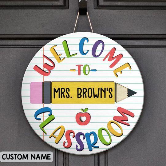 Discover Personalized Teacher Name Classroom Door Sign