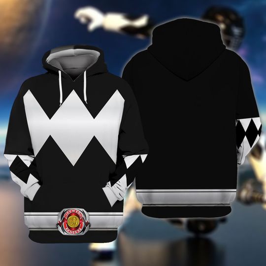 Discover Costume Black Ranger, Power Rangers Cosplay Costume 3D Hoodie