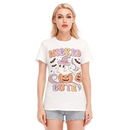 Discover Wicked Cute T-Shirt, Halloween Shirt, Ghost and Jack O'Lantern Shirt