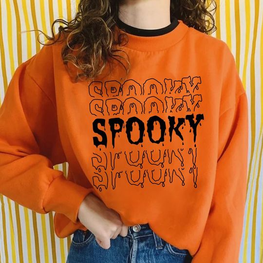 Discover Melting Spooky Repeat Halloween Sweatshirt