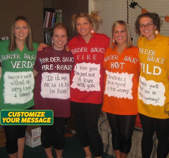 Discover Custom Taco Sauce Matching Halloween Group Shirts - Family Costume Apparel
