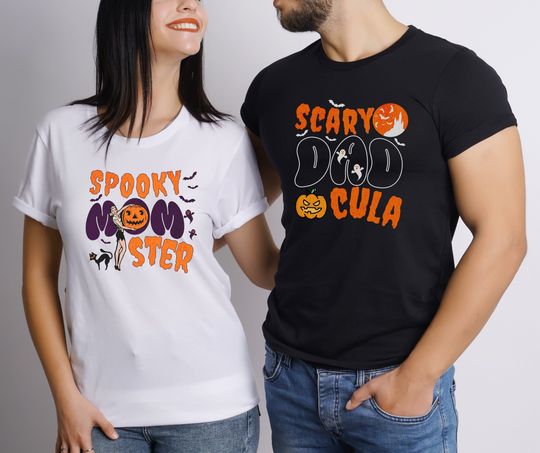 Discover Momster and Dadcula Matching Halloween T-Shirts - Fun Family Tees