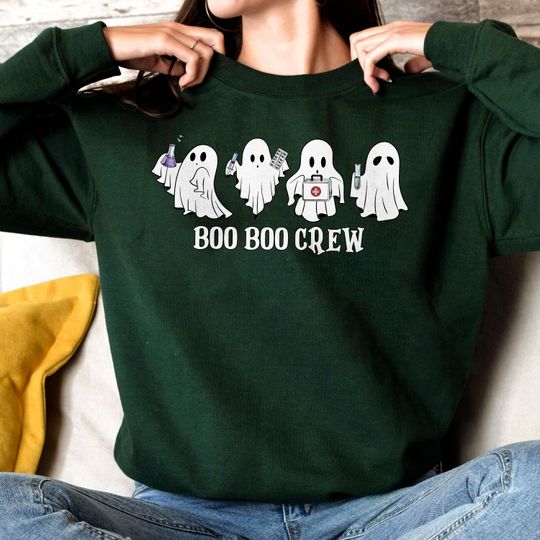 Discover Halloween Boo Boo Crew Nurse Sweatshirt - Gift for Emergency Department Nurses