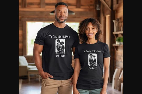Discover Til Death Do Us Part Halloween Couples Shirt