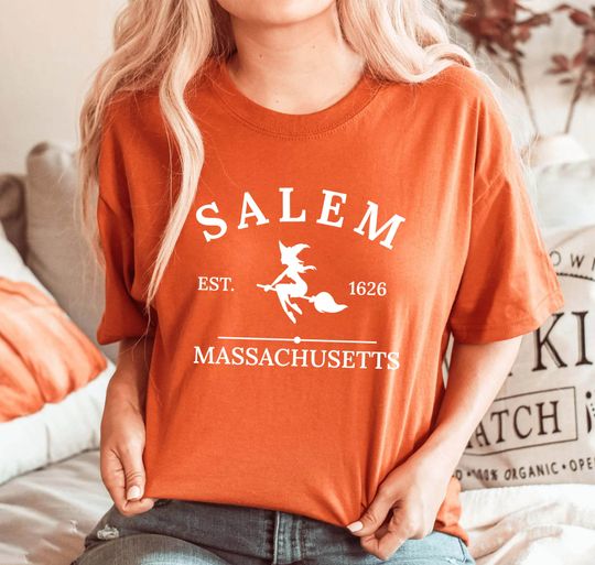 Discover Halloween Sweatshirt, Salem Massachusetts Shirt, Witch Shirt, Witch Outfit, Spooky Season, Witchy Womens Shirt, Halloween Costume