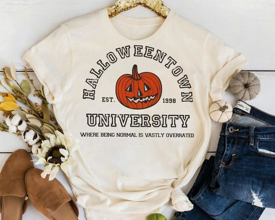 Discover Vintage Halloweentown University Est 1998 Shirt, Halloween Town Est 1998 T-shirt, Halloween Pumpkin Fall