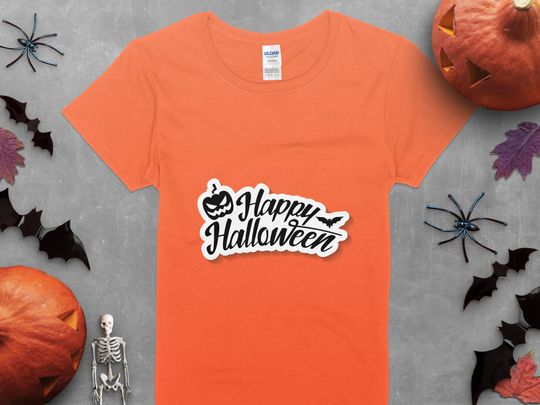 Discover Cute Halloween T-shirt for Women | Pumpkin Halloween Party Apparel