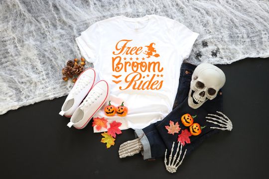 Discover Free Broom Rides Family Halloween Shirts