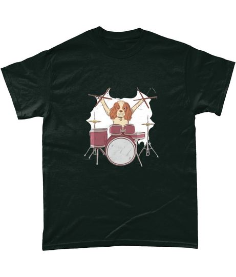 Discover Puppy Playing Drums T-Shirt
