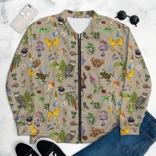 Discover Magical Woodland Goblincore Mens Bomber Jacket